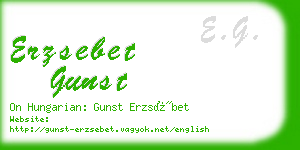 erzsebet gunst business card